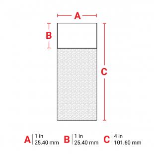 75120287 - ETIQUETA BMP51/53 M510 EM B427 AUTOLAMIN�VEL BRANCO DE 25,4 X 101,6 X 25,4mm - M-53-427 - BRADY