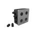 LEINCAIN-001-0 - CAIXA APARENTE INDUSTRIAL 4X4 IP67 1P PRETO - 35050304 - LIGHTERA