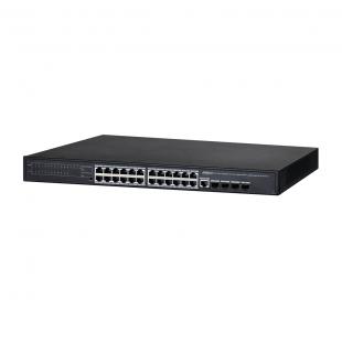 16101682 - SWITCH (COMUTADOR) 24 PORTAS POE GIGABIT + 4 PORTAS SFP LAYER 2 370W - 1.0.01.20.10420-0028 - DH-PFS4428-24GT-370 - DAHUA