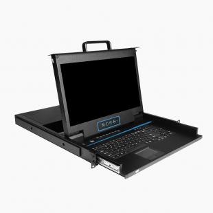 51061003 - GAVETA TFT 17" KVM 8P HDMI 2P USB TRILHO SIMPLES - DN-KVM-1008-HDMI. - D-NET