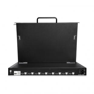 DNKVGVTB-001-0 - KVM GAVETA 17" HDMI 8 PORTAS 1 USB - DN-KVM-1008-HDMI. - D-NET