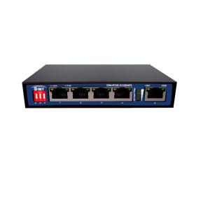 51050005 - SWITCH 4 PORTAS POE + 1 PORTA UPLINK 10/100 15,4W 65W TOTAL - DN-POE-31004PL - D-NET