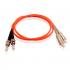 LETLCDO1-024-0 - CORDAO DUPLEX CONECTORIZADO 62.5 SC-UPC/ST-UPC 2.5M - LSZH - LARANJA - 33002965 - LIGHTERA