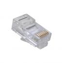 LESPRJ06-002-9 - CONECTOR RJ-45 SOHOPLUS CAT.6  CABO SOLIDO CRISTAL (PCT 10 PC) MACHO PASSAGEM - 35050296 - LIGHTERA