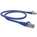 LEGGPC6A-022-0 - PATCH CORD GIGALAN GREEN CAT.6A F/UTP (BLINDADO) 3,0M AZUL  LSZH - 35085425 - LIGHTERA