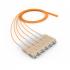 LETLPIEO-014-0 - PIGTAIL (EXTENSAO OPTICA CONEC.) MM (62.5) 2F SC-UPC COM ADAPTADOR 1,5M LSZH LARANJA D0.9 - 35260916 - LIGHTERA