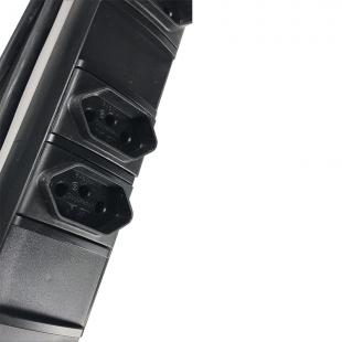 DNENRE1U-003-0 - REGUA (CALHA) 19X1U 110/220V 8 TOMADAS (NBR 14136 10A) C/ PLUG NBR 14316 10A(2M) - DN-5640100050 - D-NET