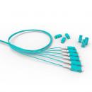 LETLPIEO-010-0 - PIGTAIL (EXTENSAO OPTICA CONEC.) MM (50.0) OM3 2F LC-UPC COM ADAPTADOR 1,5M LSZH ACQUA D2.0 - 35260969 - LIGHTERA