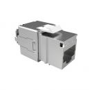 LEINRJ6A-003-8 - CONECTOR RJ-45 GIGALAN CAT.6A (CAMPO) INDUSTRIAL PRATA T568A/T568 FEMEA BLINDADO - 35060513 - LIGHTERA