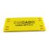 61000091 - PLACA DE IDENTIFICACAO DE CABO OPTICO ABNT - N 2 CCO (COM RELEVO) - AMARELO - DN-6421720010. - D-NET