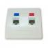 61000041 - ESPELHO PLASTICO 3 X 3 P/ 2 RJ-45 BR - DN-6000900025 - D-NET