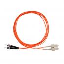 LETLCDO1-027-0 - CORDAO OPT. CON. MULTIMODO OM1 (62,5/125) 2F DUPLEX ST-UPC/SC-UPC 10,0M LSZH LARANJA - 33004523 - LIGHTERA