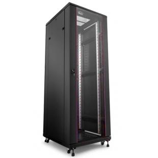 DNMTRSDV-001-0 - RACK SERVIDOR 19POL DESMONTAVEL PORTA VIDRO 20U 600 X 600 PRETO S/ GUIAS - DN-RSDV-20-60.60PT - D-NET