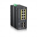 ZYNWSIPD-001-0 - SWITCH L2 INDUSTRIAL 8P GB POE 240W E 4P SFP S/ FONTE - RGS200-12P - ZYXEL