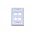 DNCNEP42-008-0 - ESPELHO PLASTICO 4X2 C/ 4 COLARES EM ABS BRANCO - DN-6000900060 - D-NET