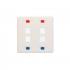 DNCNEP44-002-0 - ESPELHO PLASTICO 4X4 P/ 4 RJ-45 EM ABS BEGE - DN-6000500055 - D-NET
