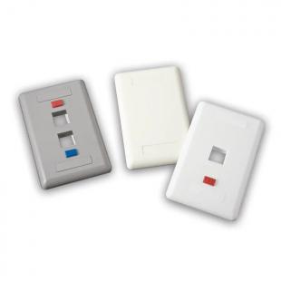 DNCNEP44-001-0 - ESPELHO PLASTICO 4X4 P/ 2 RJ-45 EM ABS BEGE - DN-6000500065 - D-NET