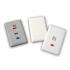 DNCNEP44-001-0 - ESPELHO PLASTICO 4X4 P/ 2 RJ-45 EM ABS BEGE - DN-6000500065 - D-NET