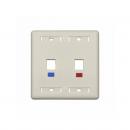 DNCNEP44-001-0 - ESPELHO PLASTICO 4X4 P/ 2 RJ-45 EM ABS BEGE - DN-6000500065 - D-NET