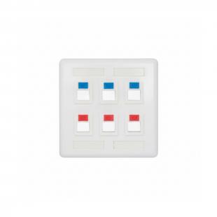 DNCNEP44-006-0 - ESPELHO PLASTICO 4X4 P/ 2 RJ-45 EM ABS BRANCO - DN-6000900065 - D-NET