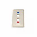 DNCNEP42-003-0 - ESPELHO PLASTICO 4X2 P/ 2 RJ-45 EM ABS BEGE - DN-6000500045 - D-NET