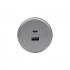 DNTEMUCZ-001-0 - MODULO USB TIPO-A TIPO-C P/ TRILHO DE ENERGIA CINZA - DN-TEMUSB-CZ - D-NET