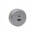 DNTEMUCZ-001-0 - MODULO USB TIPO-A TIPO-C P/ TRILHO DE ENERGIA CINZA - DN-TEMUSB-CZ - D-NET
