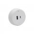 DNTEMUBR-001-0 - MODULO USB TIPO-A TIPO-C  P/ TRILHO DE ENERGIA BRANCO - DN-TEMUSB-BR - D-NET