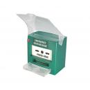 AACAACBE-001-0 - ACIONADOR DE EMERG�NCIA REARM�VEL NA/NF C/ CAPA PROTE��O E CHAVE RESET VERDE - CP-32G - ASSA ABLOY