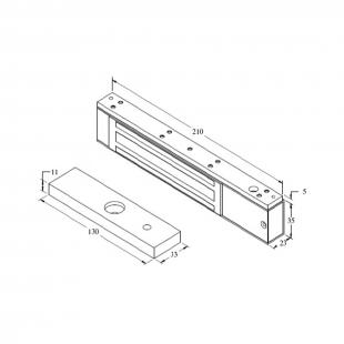 AACAACFM-001-0 - FECHADURA MAGNETICA 300 LIBRAS SEM SENSOR - 300 - ASSA ABLOY