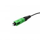 LESPACCO-001-0 - KIT DE 10 CONECTORES OPTICOS DE CAMPO SM SC-APC CLIP ON 2.0 PARA CABOS FLAT 3X2MM E CIRCULAR 3MM - 35400109 - LIGHTERA
