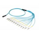 LETLCDO4-020-0 - CORDAO OPT. CON. MULTIMODO OM4 (50/125) 12F LC-UPC/MPO12-UPC(F)  10,0M (0.7D3.0) MTF LSZH ACQUA TIPO B - 33950026 - LIGHTERA