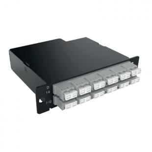 25600130 - CASSETE MPO 12F MM (50.0) OM4 10 GIGABIT LC-UPC/MPO-UPC(M) - TIPO A - DIRETO - 35260213 - LIGHTERA