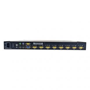 51350130 - GAVETA TFT 17" KVM 8P VGA 2P USB TRILHO SIMPLES - DN-KVM-1008 - D-NET