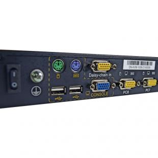 51350130 - GAVETA TFT 17" KVM 8P VGA 2P USB TRILHO SIMPLES - DN-KVM-1008 - D-NET