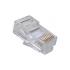 LESPRJ5E-004-0 - CONECTOR MACHO RJ-45 SOHOPLUS CAT.5E  CABO SOLIDO/FLEXIVEL CRISTAL - 35050290. - LIGHTERA